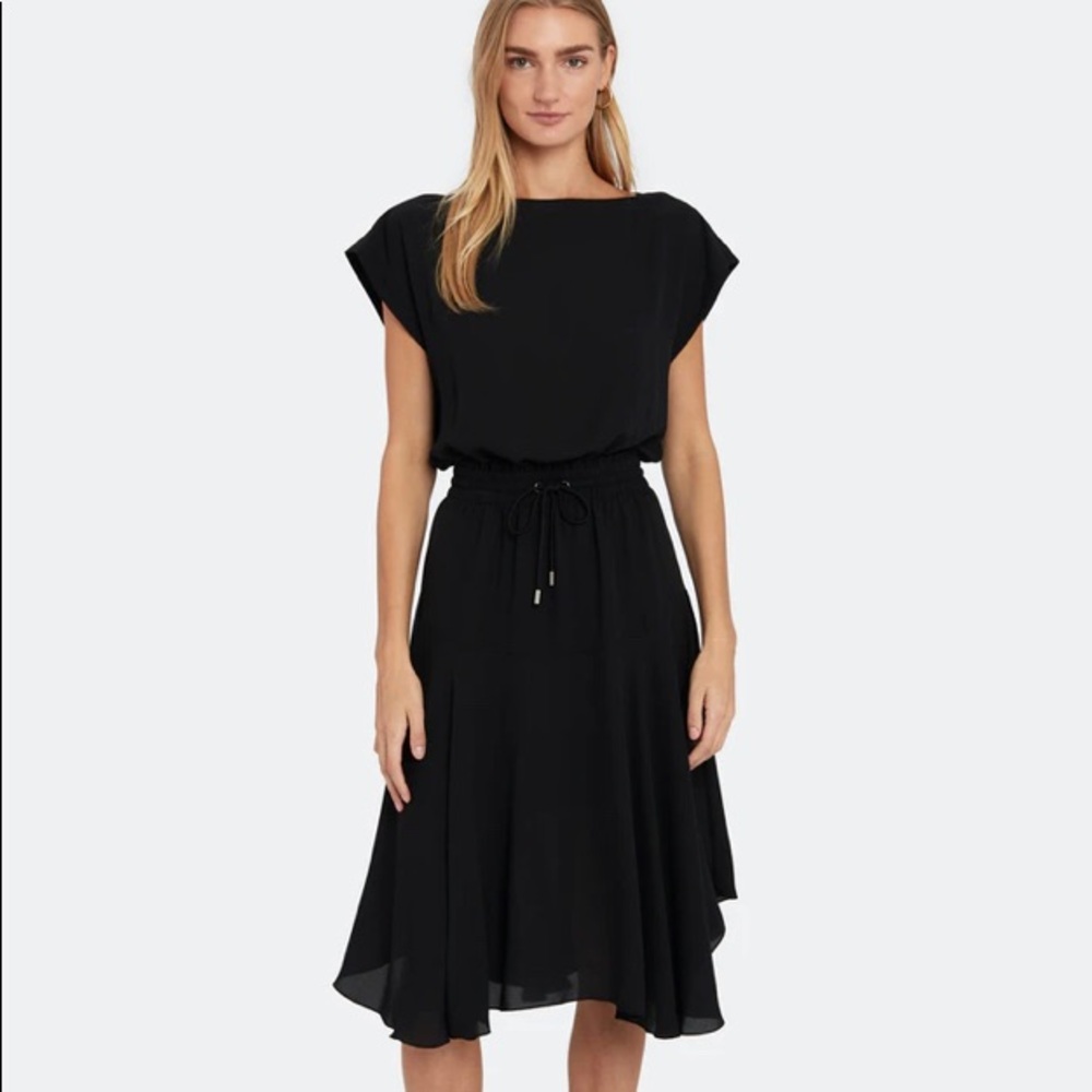 ❤️SALE ATM Georgette Gathered Waist Midi Dress